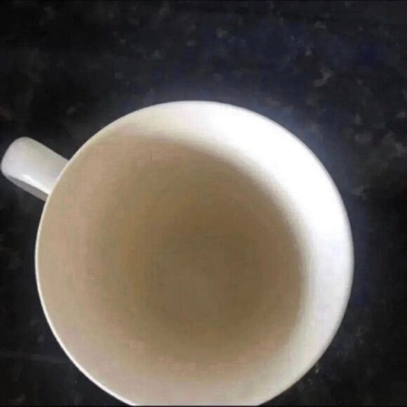 Starbucks 2004 Hand Painted Metallic Silver Ivory Off White Coffee Cup Mug 14 oz - Picture 4 of 4